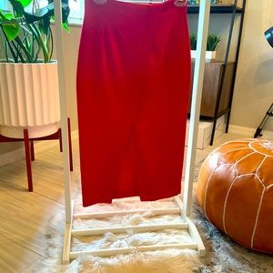 Eva Mendes Size 0 Red Pencil Skirt